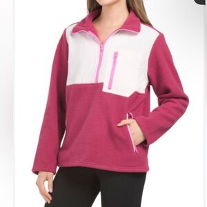 NWT Te Verde Quarter Zip Fleece Sweatshirt Jacket
